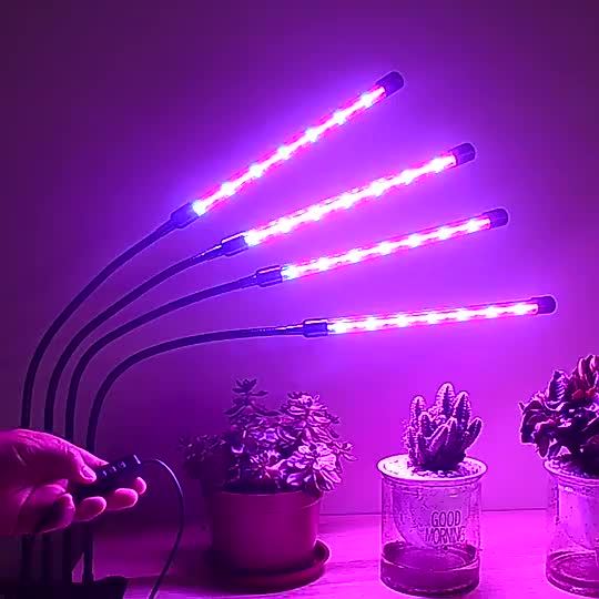 1 Pack LED Plant Grow Light Flexible Gooseneck Full Spectrum Dimmable Auto Timer for Indoor Potted Bonsai House Plants