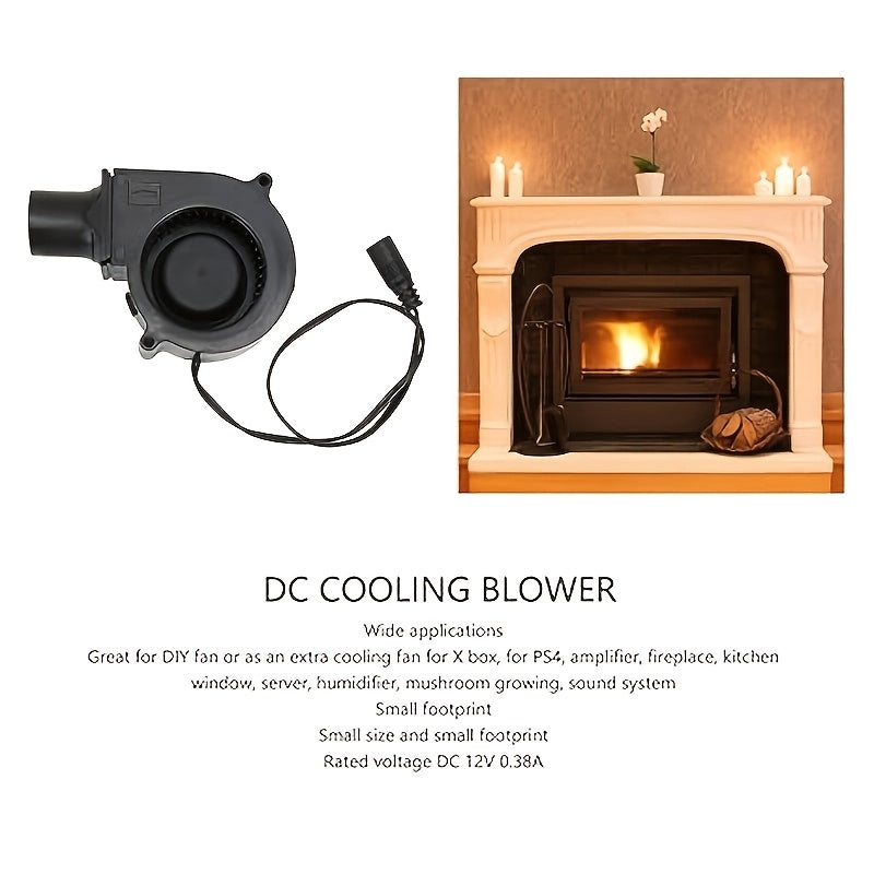 75x30mm Brushless DC Blower Fan, 4000RPM Adjustable Speed DIY Cooling Fan, Ball Bearing Blower for Computer and Other Electronic Devices