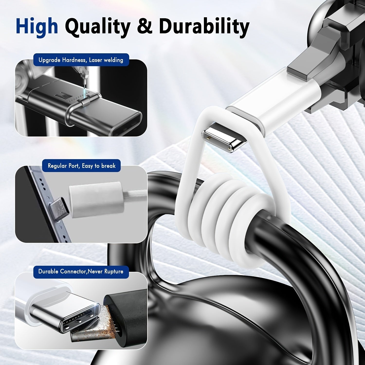 [2Pcs] MIERME 6.6ft Fast Charging USB-C Cable for 17/16/15 Series, USB C Cable, Fast Charging Type C Cable for 17/16/15, S25/S25 Ultra/S25+/S24 Ultra/S24+/S23 Ultra/S22/S20/S21/Note 10, Android Charging Cable, Phone Charging Cable, Quick Charge Cable