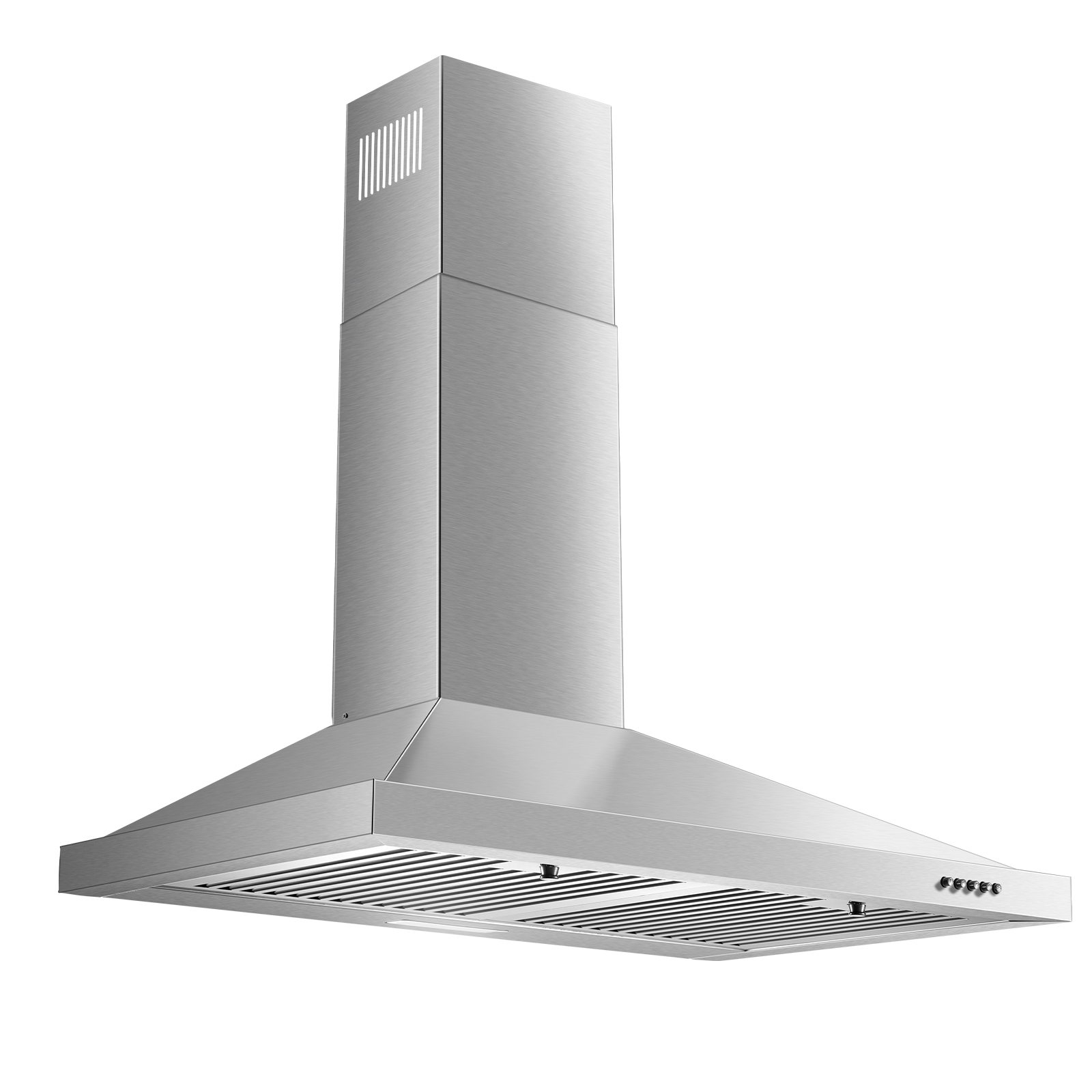 30-Inch Stainless Steel Kitchen Range Hood, 450 CFM, Wall-Mounted Design, with 2 Baffle Filters, 3-Speed Fan, Push-Button Control & LED Lighting/