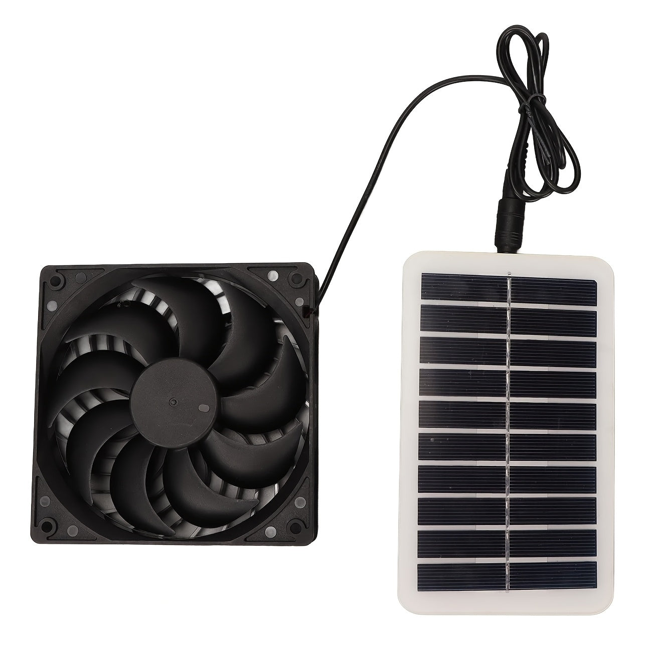 Solar Panel Fan Kit, IP65 Waterproof Solar Panel, Suitable for Greenhouse & Pet Ventilation, Outdoor Camping or Home Use | Solar Powered Fan with Detachable PV Module, Battery-Free Solar Panel for RV