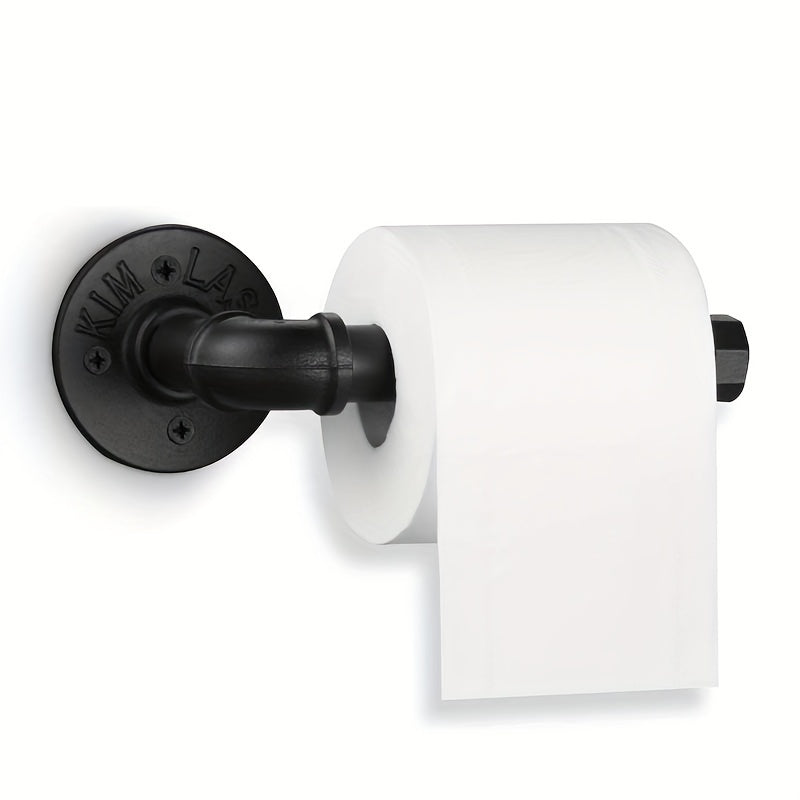 Vintage Style Pipe Tissue Holder - Industrial Style Toilet Paper Holder, Creative Wall Mount for Bathroom