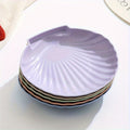 1Pc, 5Pcs, Shell-Shaped Dish, 6-Inch Small Plate, Dessert & Cake Plate, Lunch & Dinner Plate – Perfect for Kitchen, Family Gatherings, School Events, Company Group Meals, Restaurants (Multiple Colors Available)