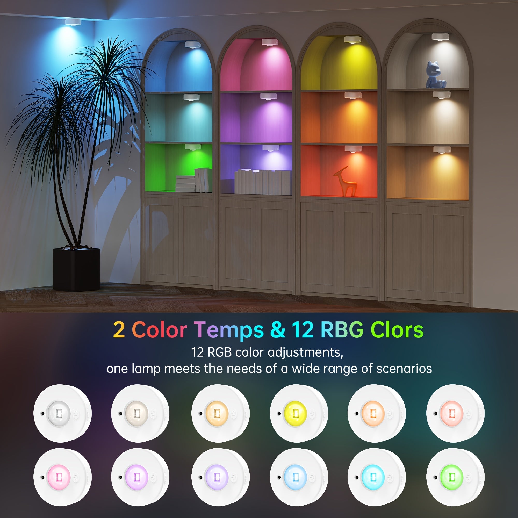 PZSUNLY 6-pack 12-in-1 color changing LED light, outdoor waterproof solar spotlight, suitable for courtyard garden landscape decorative lighting
