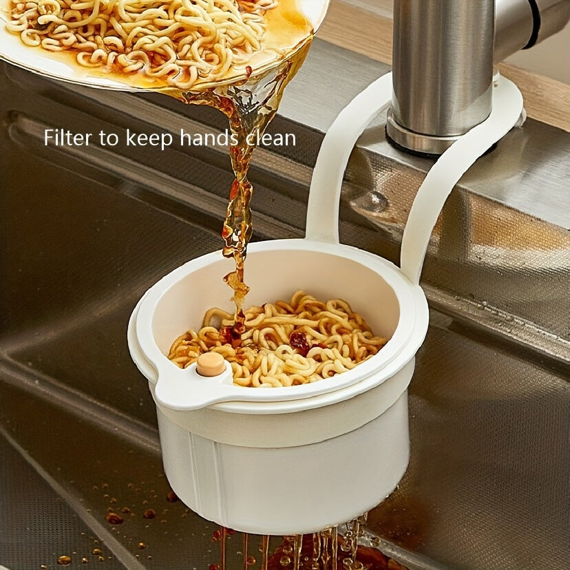 A Convenient & Easy-to-Use Drain Basket – Simple Press-Type Design, Filters Particles. This Wall-Mounted Sink Accessory is Perfect for Draining, Storing Sponges & Cloths – Ideal for Kitchen & Bathroom