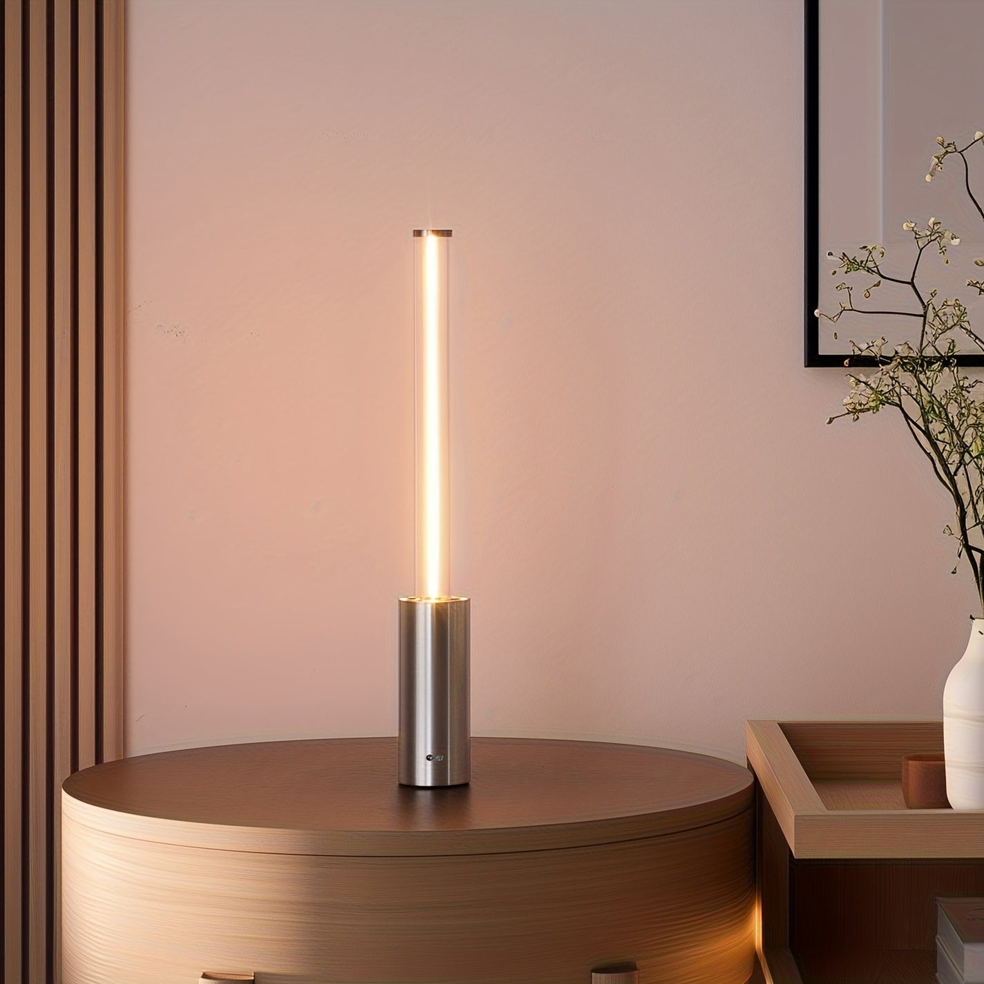 Wireless light, small light for small spaces, rechargeable battery-powered light, mini touch light, mood lighting, portable camping light, suitable for restaurants, bars, patios, bedside, bookshelves