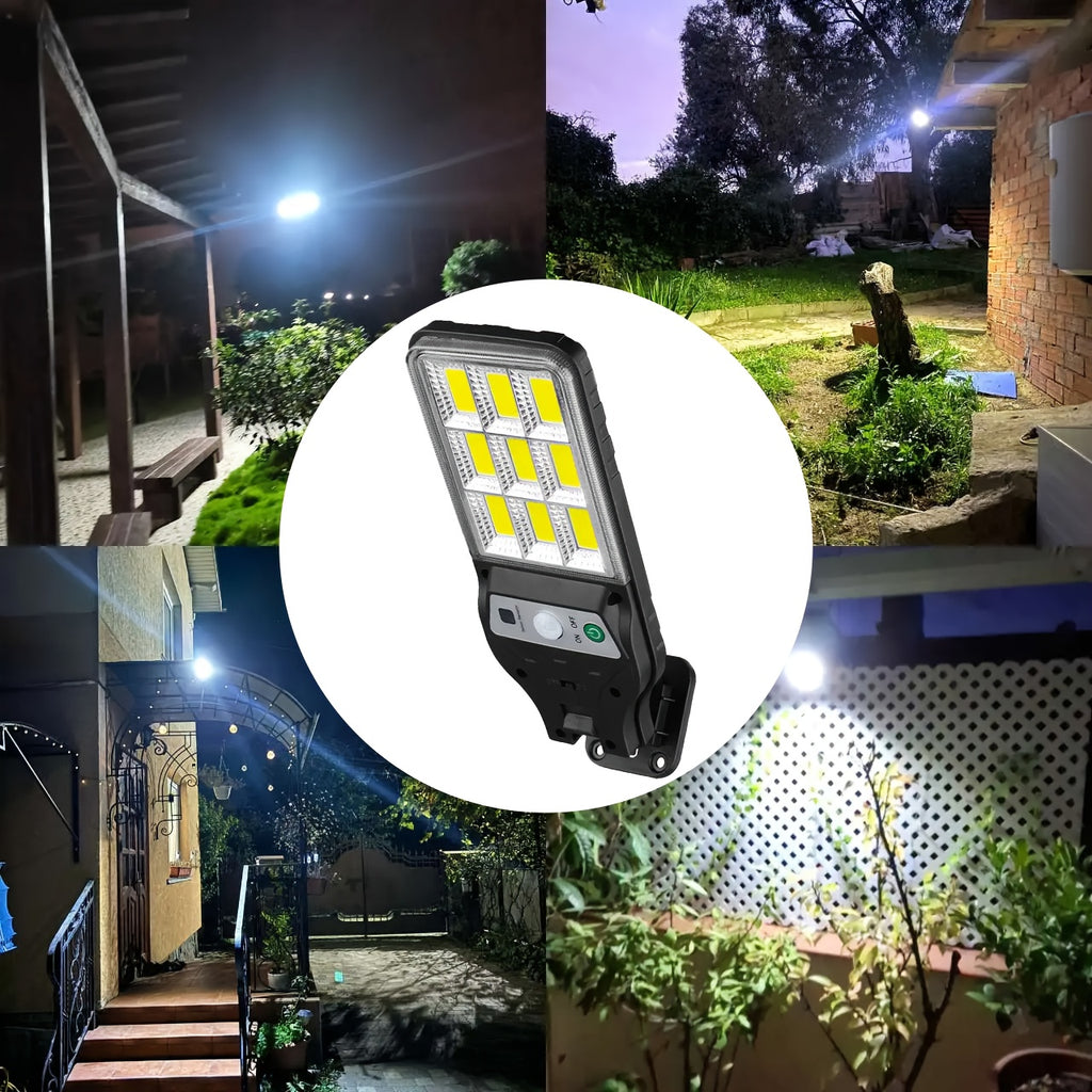 1/2 Pack Commercial Solar LED Sensor Light, Motion Sensor, High Brightness LED, Solar Wide Angle Flood Street Light, Solar Rechargeable Wall Light, Easy to Install, Perfect for Outdoor, Garden, Street, Steps, Patio, Porch Light, Home and Shop Lighting