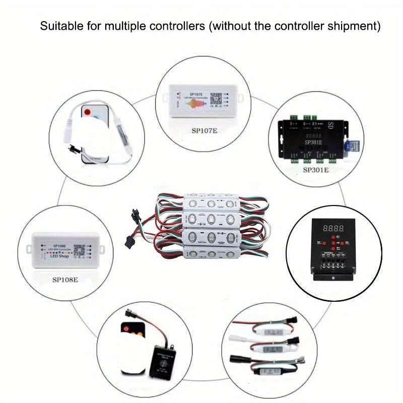 5050 RGBW LED light strip - WS2811 programmable color-changing strip, with button control, 12V commercial/home use suitable for TV backlight, holiday decoration and luminous text display