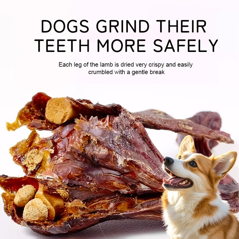 一百克風乾羊腿骨——堅固完整的羊腿骨，專為強力咀嚼者設計；是節日贈禮、日常訓練獎勵、戶外散步、多犬家庭的理想選擇，更能增進您與愛寵溫馨的假日家庭時光