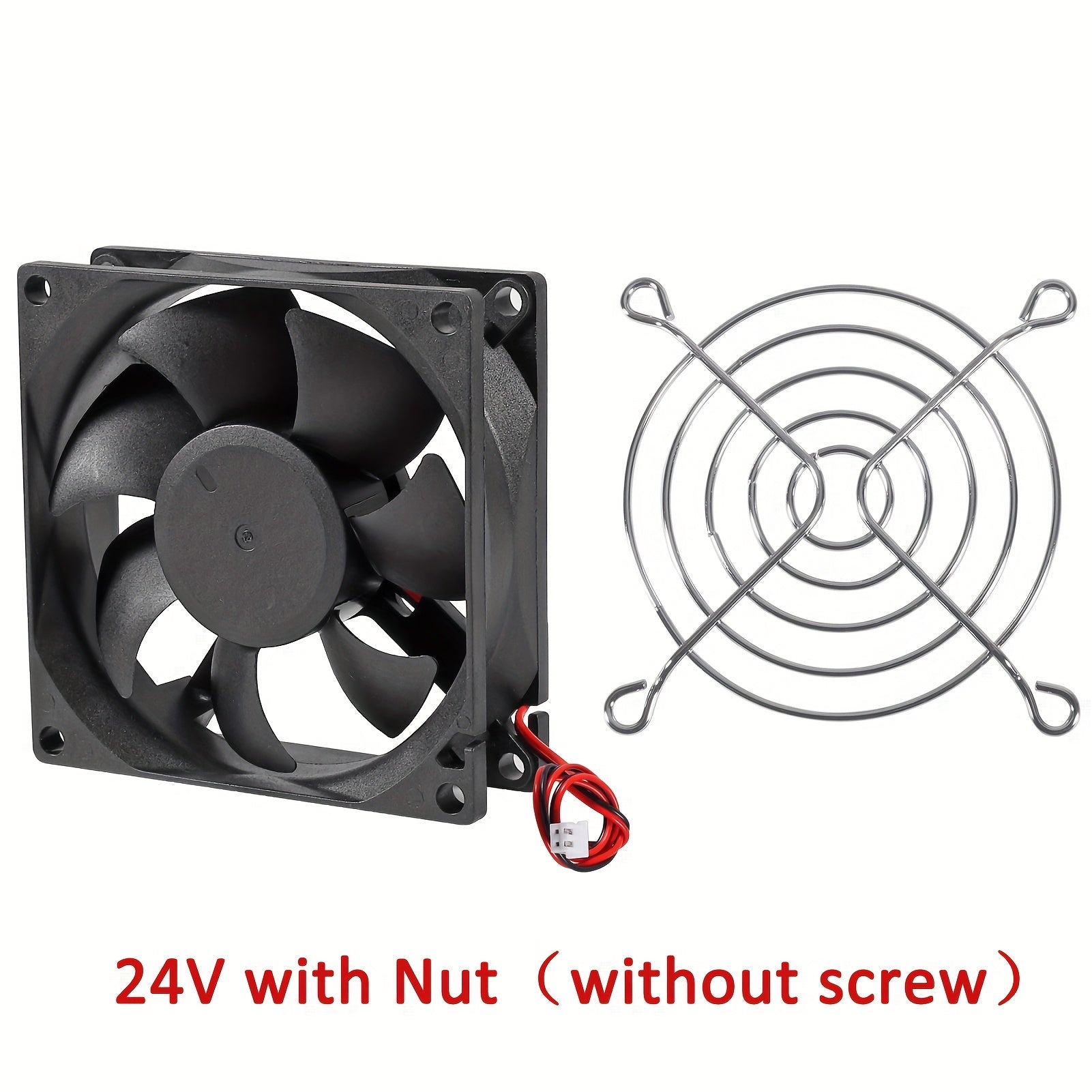 80x80x25mm DC 5V 12V 24V Brushless Cooling Fan, 2-Pin High Performance Ultra Quiet 8025 Fan for PC Case and Amplifier