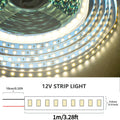 12V LED灯带，8毫米线性，高密度柔性灯带，每米120颗灯珠，适用于厨房、楼梯、房间装饰照明。白光/中性光/暖光，不防水（不含12V电源）