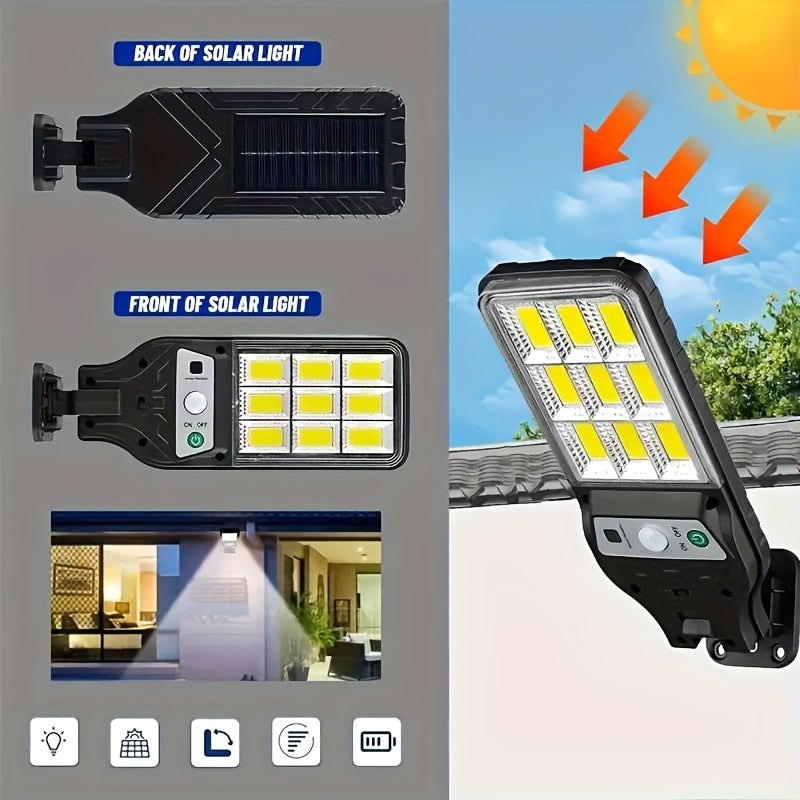 6 Pack Smart Outdoor Security Sensor Light, with Auto On/Off & Remote Control – Infrared Sensor LED Street Light, Perfect for Garden, Driveway, Courtyard and Pathway Lighting