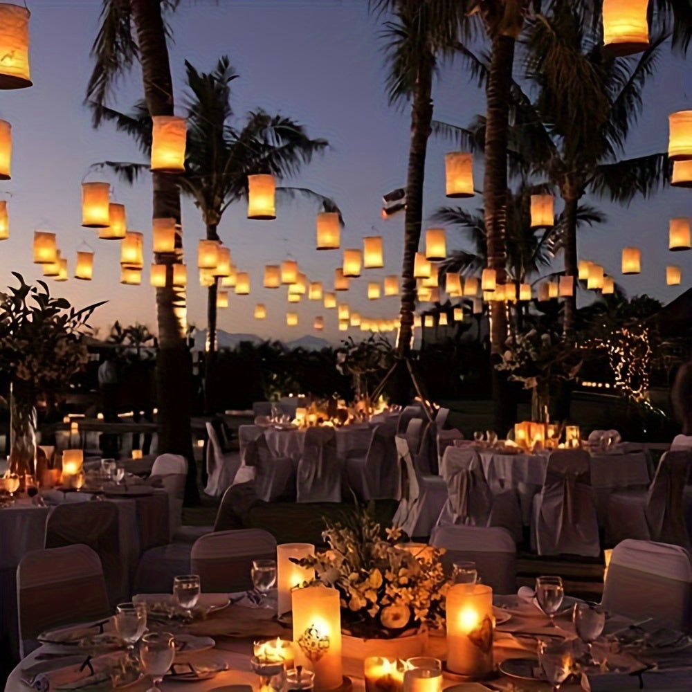 1 white paper foldable tube light (non-waterproof), with handle and tea light metal cup, suitable for tabletop decoration for weddings, parties and holiday decorations