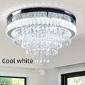 19.7-Inch Crystal Chandelier Crystal Ceiling Light LED Recessed Light Modern Pendant Light Suitable for Living Room Bedroom Dining Room (Cool White), Bedroom Chandelier, Fashion Chandelier, Elegant Chandelier