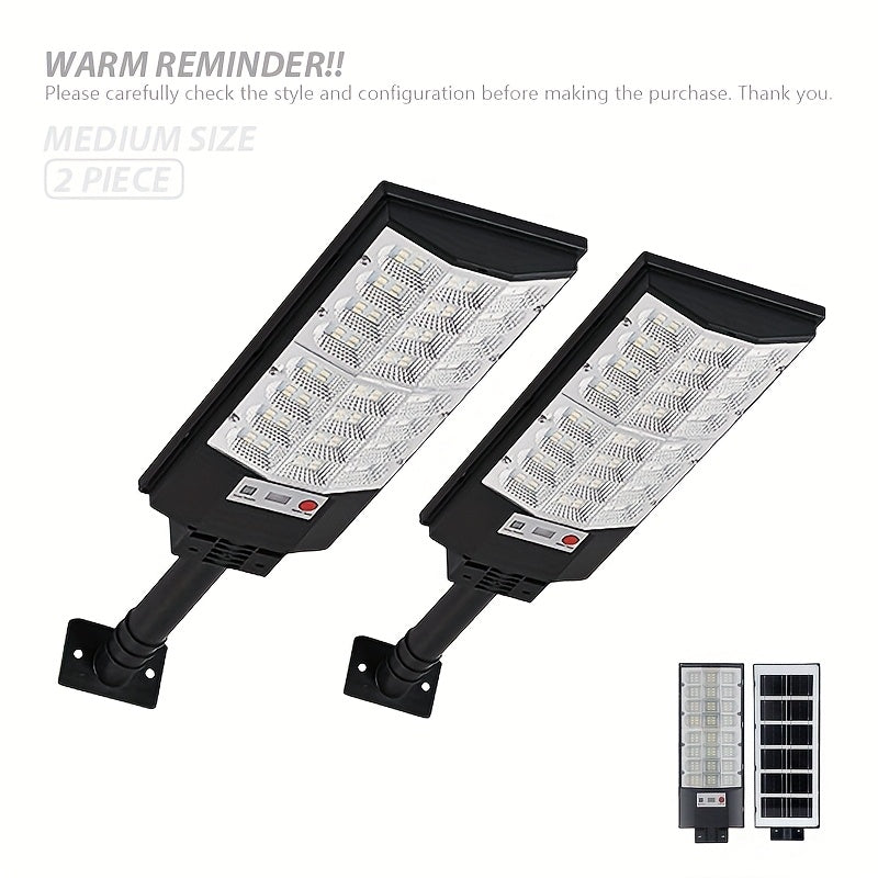 2 Pack / 1 Pack - Solar Outdoor Street Light, Home/Commercial Street Lighting, Super Bright Security Street Light, Automatic Sensor Switch with PIR Motion Sensor - Perfect for Street Lighting, Garden, Garage, Backyard, Doorway, RV Lighting