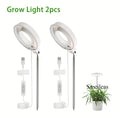 2-Pack Full Spectrum Dimmable LED Plant Grow Light, 360° Magnetic Rotation, 3/6/9H Cycle Timer, 4 Brightness Modes, Freely Adjustable Height, Special Grow Lamp for Indoor Potted Plants and Seedlings, Ideal for Gardening Enthusiasts