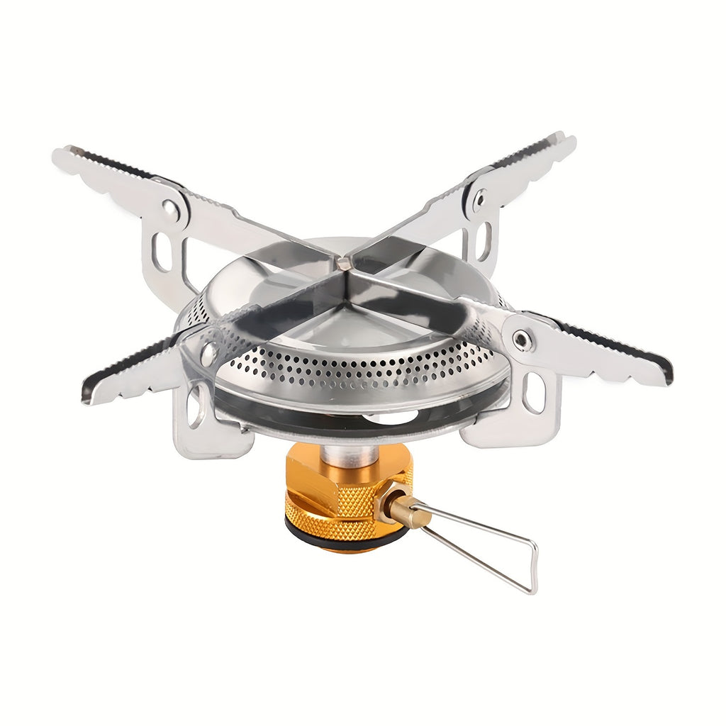 Portable Camping Stove, Compatible with Isobutane Fuel, Ideal for Outdoor Camping, BBQ and Hiking