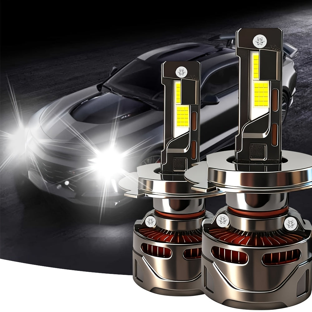2 Pcs LED Car Headlight Bulbs, 4/9003/HB2 H7 H11/H9/H8 9005/HB3 9006/HB4 9012/HIR2 H1, LED Light 12V Universal, 58000 Lumens, 9570 CSP Chip, for Motor Vehicles, No Battery Needed - B28