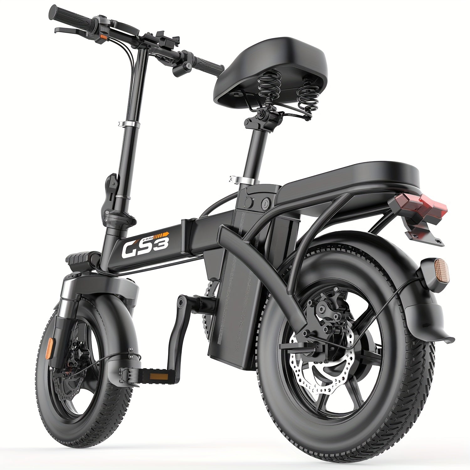 UPlee 740W 成人电动自行车，20MPH 全悬挂舒适骑行，48V15Ah，最大续航 32 英里可折叠电动自行车，14 英寸无内胎越野轮胎,城市通勤