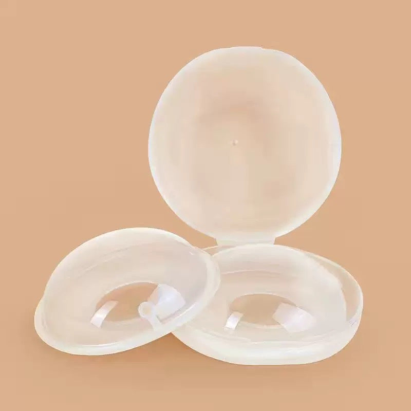 2个装可穿戴式母乳收集器带盒，防漏母乳收集器，硅胶乳胶材质，适合孕妇和产后使用