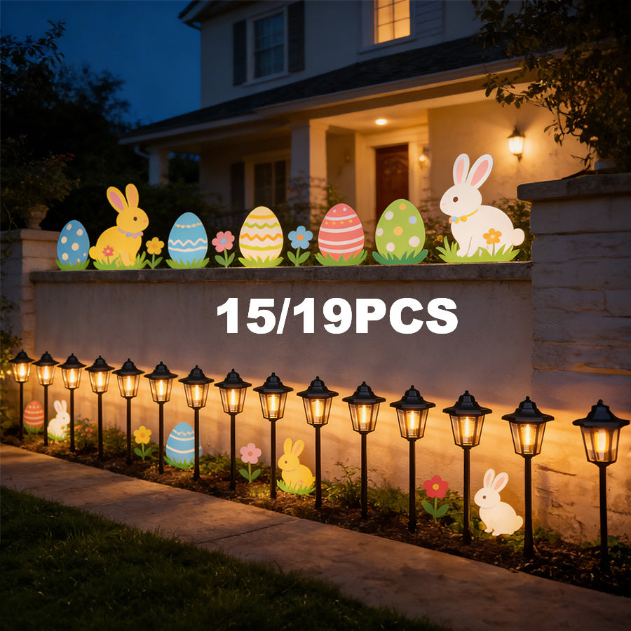15/19 Pack IP65 Vintage Outdoor Display Light, Perfect for Festivals, LED Outdoor Landscape Light, Suitable for Garden, Lawn, Pathway, Courtyard, Night Lighting, Path Illumination, Modern Outdoor Lighting, Christmas Halloween Valentine‘s Day