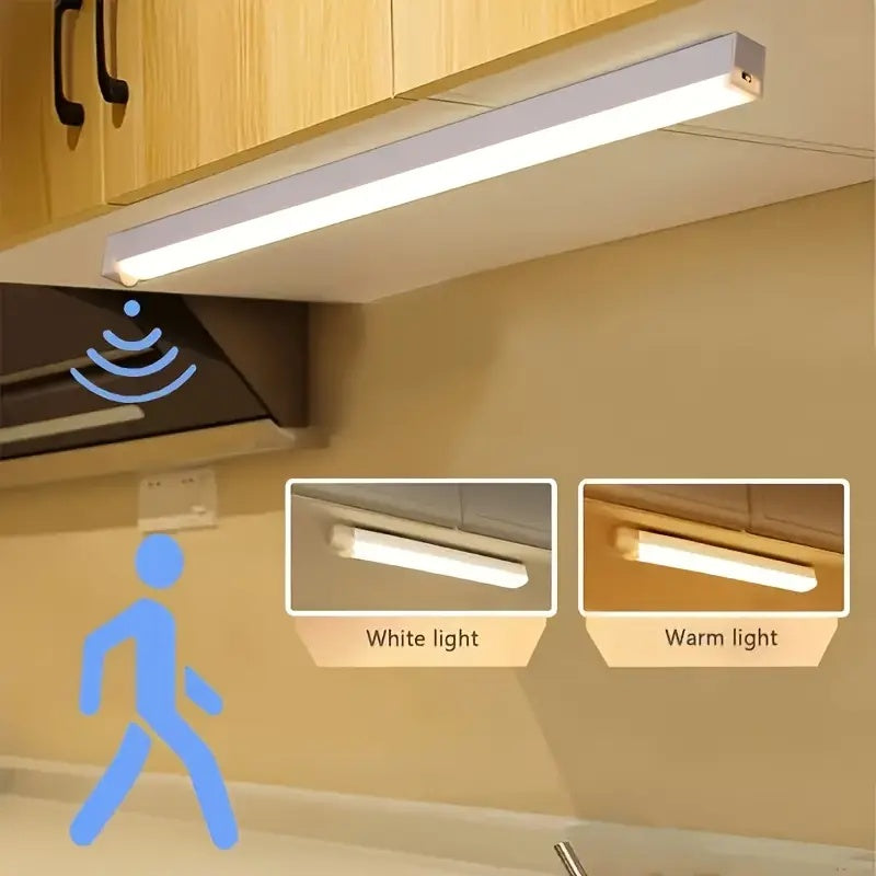 2026 hot sale rechargeable smart motion sensor light, motion sensor LED light strip, with magnetic adhesive and USB-powered smart lighting - wireless floor/ceiling/wall light/cabinet light, suitable for kitchen, wardrobe, staircase