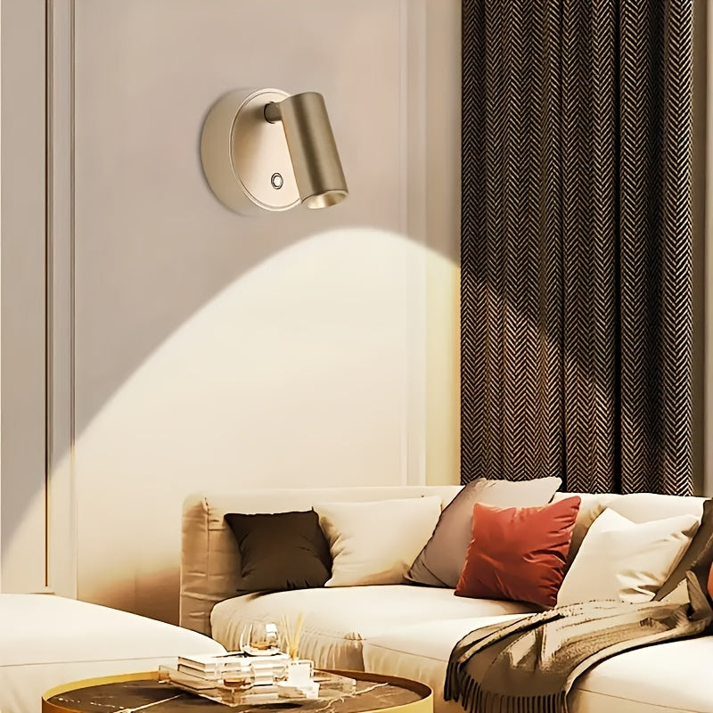 2 modern touch LED spotlights, USB powered, semi-recessed/flat mount, wireless operation, dimmer compatible, suitable for living rooms, bedrooms, offices, cafes - energy-saving LED bathroom and kitchen lighting
