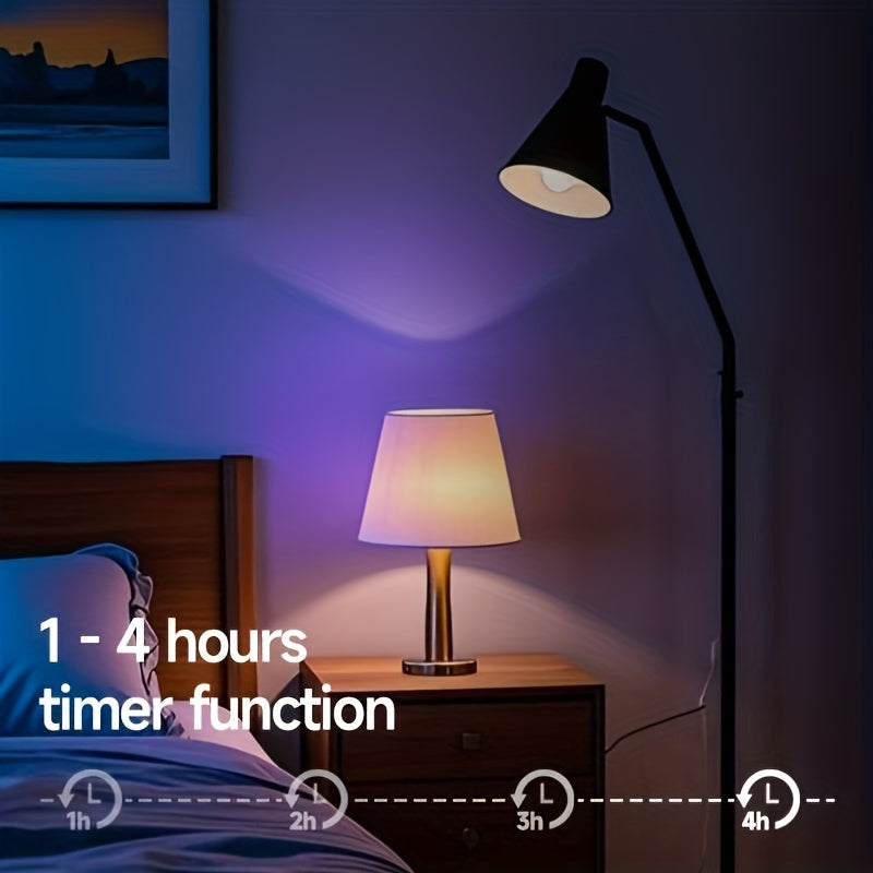 E26/E27 rechargeable remote control timer bulb, 13-color dimming portable wireless battery backup light, suitable for wall lamps and table lamps, detachable charging design, suitable for non-hardwired fixtures, with dimming function