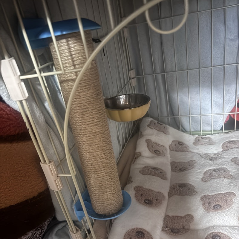 猫爬架替换柱 猫窝配件 猫蹭痒剑麻垫 DIY猫笼悬挂猫抓柱 猫咪解闷神器 耐用猫抓板配件 适用于家庭和办公室 防滑耐磨 易安装