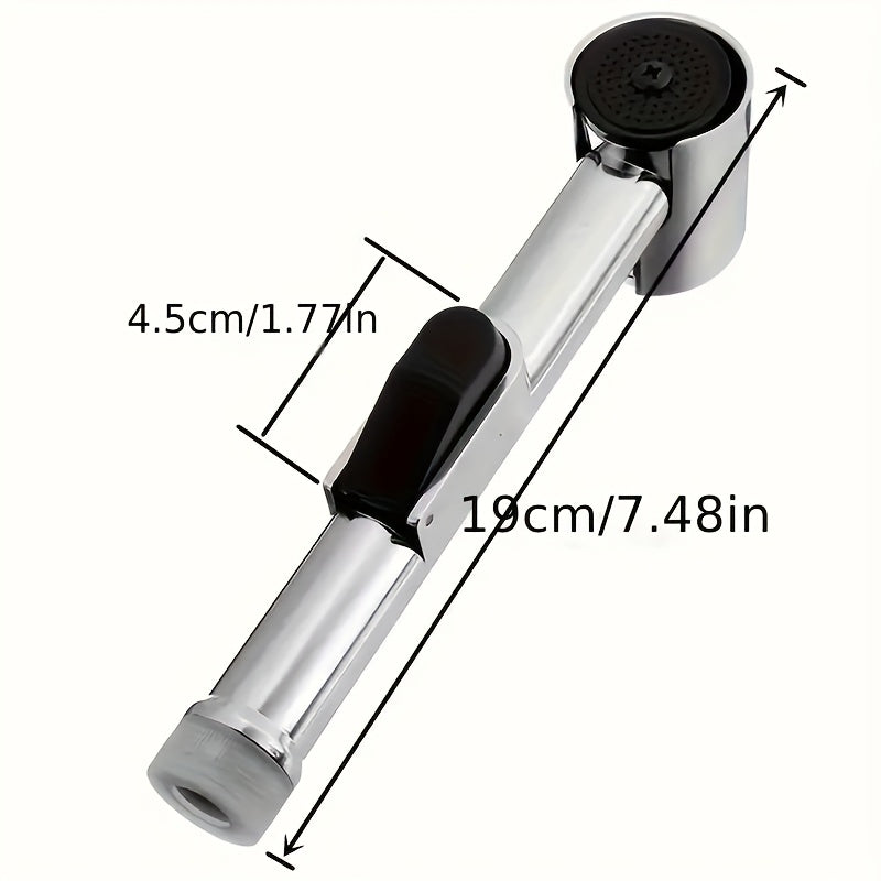 1pc Stainless Steel Bidet Sprayer - Toilet Sprayer, Toilet Cleaning Sprayer, Pressurized Gun Toilet Feminine Cleaner, Small Nozzle Toilet Flush Spray Head