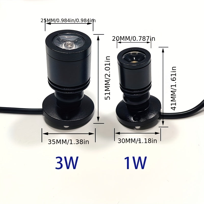 Mini rotatable LED USB 5V 1W 3W small spotlight, all-aluminum material, ceiling light with switch, suitable for exhibition counters, wine cabinets, bookshelves, small statues, art exhibitions, student reading