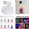 2026 New LED Multi-Function Wireless Spotlight, Multiple Color Modes, Adjustable Brightness, Perfect for Plants and Artwork - No-Drilling Installation, Touch Control, Black and White Color Scheme, Ideal Choice for Bedroom