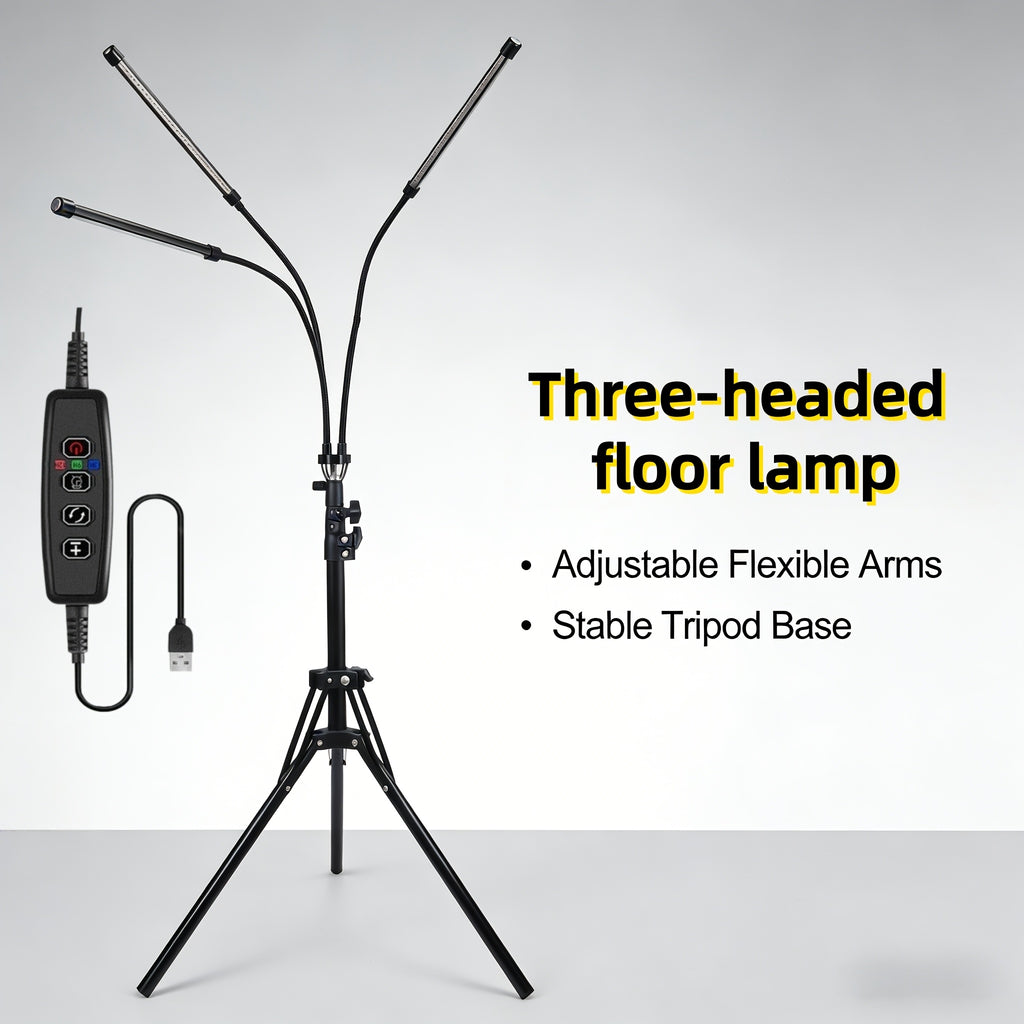 Single Head Plant Grow Light, Full Spectrum LED, Multiple Timing Modes, Red Blue White Light Optional, 20%-100% Dimmable Brightness, Perfect for Small Indoor Plants & Mini Bonsai