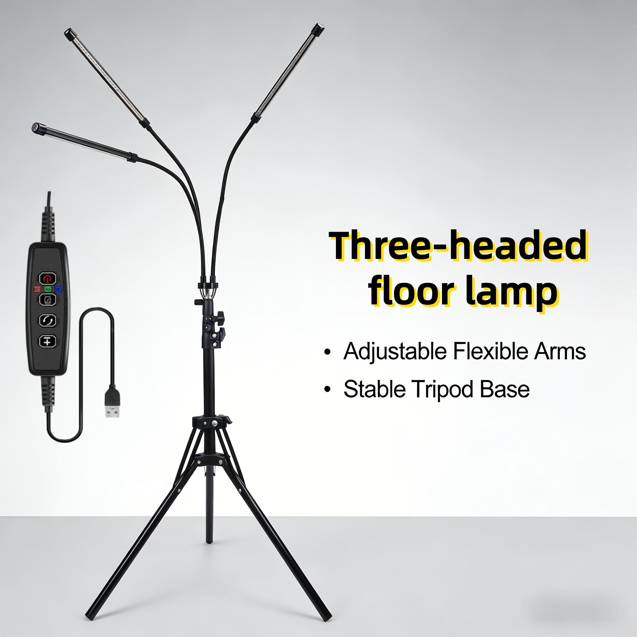 Single Head Plant Grow Light, Full Spectrum LED, Multiple Timing Modes, Red Blue White Light Optional, 20%-100% Dimmable Brightness, Perfect for Small Indoor Plants & Mini Bonsai