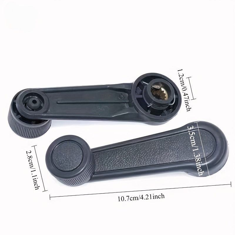 4-Piece Manual Window Crank Handle Set – With Bushing & Spring, Universal Car Interior Replacement Part, Decorative Window Winder, Auto Enthusiast Essential, Vehicle Repair Accessory