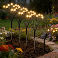 1 Set of 4 Pack Solar Firefly Lawn Light, Equipped with 32 Soft Glow LEDs, Featuring 8 Twinkling Modes, Automatically Charges During the Day and Lights Up at Night, Perfect for Various Outdoor Scenes such as Gardens, Courtyards