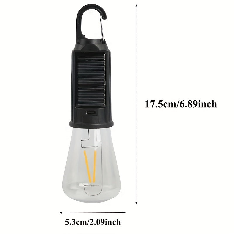 3/5-pack solar bulbs, LED camping light, 3 lighting modes, built-in battery, outdoor hanging tent light, portable solar lantern, suitable for camping, hiking, fishing, festivals