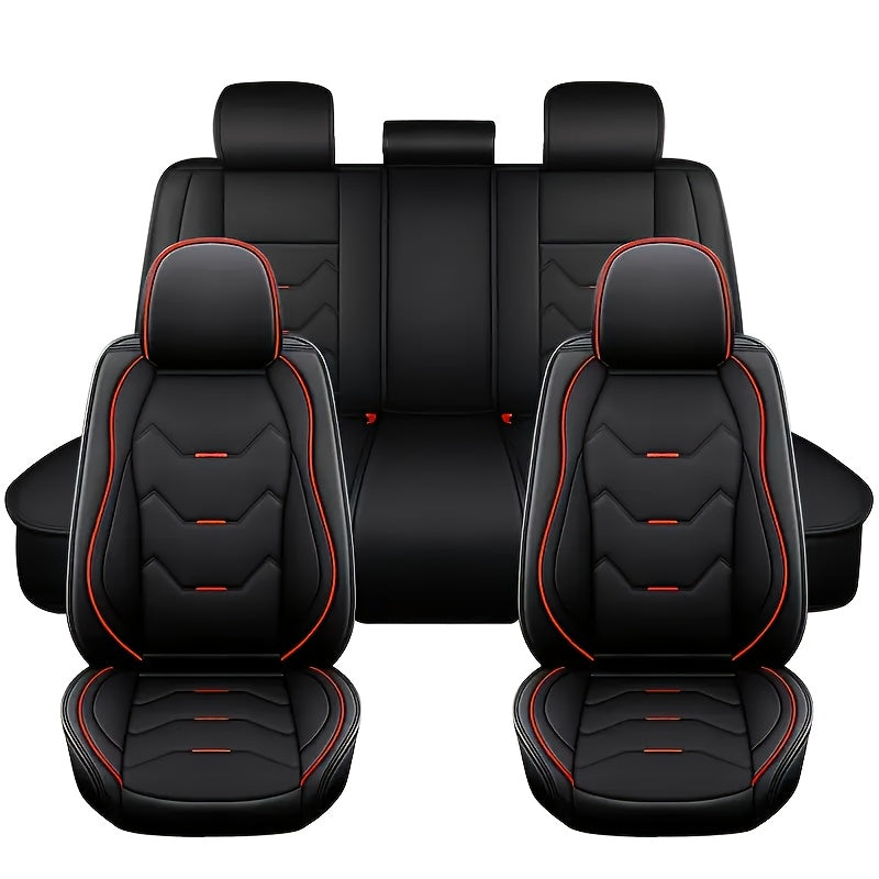 [For Toyota] Automotive Synthetic Leather Seat Covers, Full Coverage 5-Seat Universal All-Season Model - Tailor-Made for Toyota Sedans, Fits 5-Seat Models, High-End Wear-Resistant & Anti-Slip | Luxury Interior Upgrade