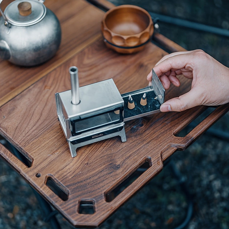 Goout Springhill Mini Portable Tabletop Fire Pit Stove 1.5, a Compact Folding Camping Stove Designed for Outdoor Use, Perfect for Small Twigs and Tabletop Cooking