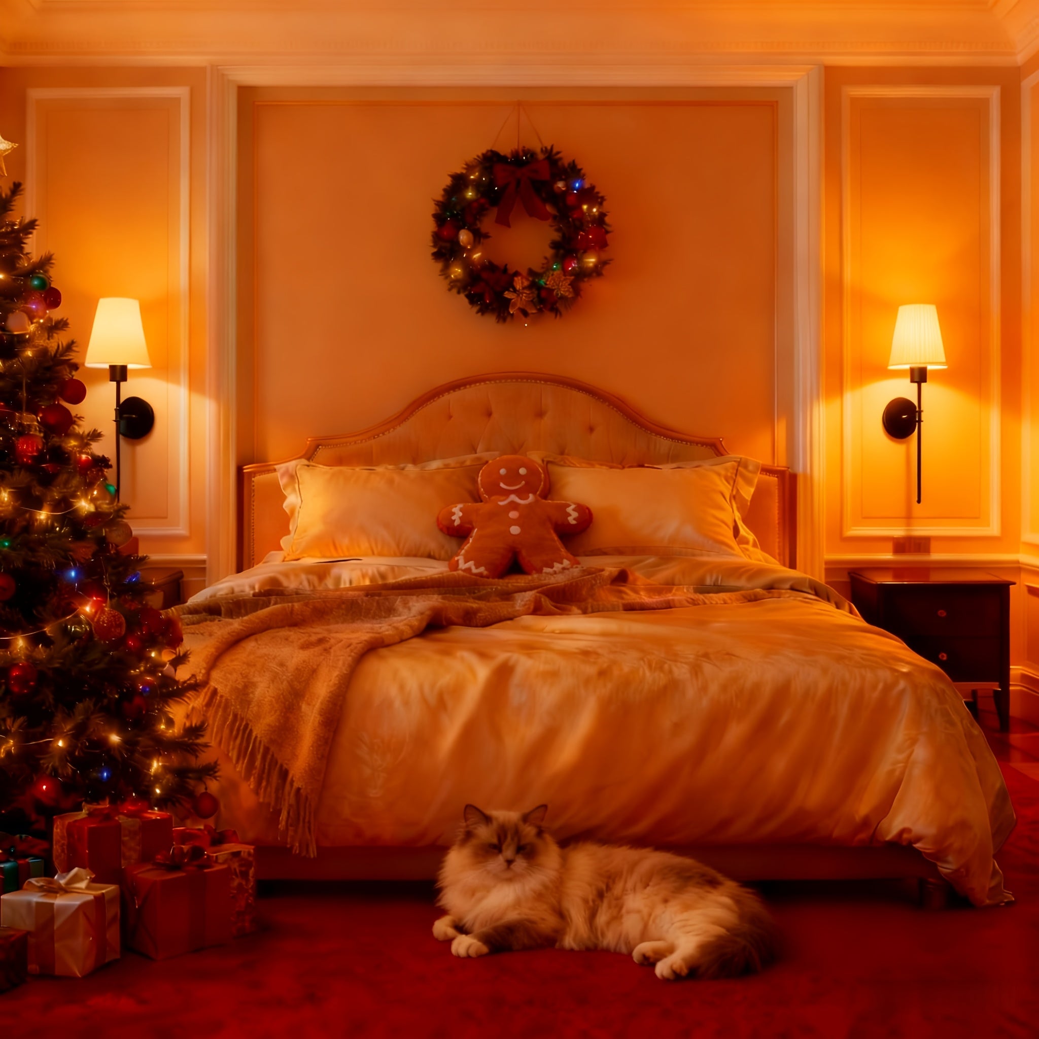 [Christmas Decorative Wall Light] 2-Piece Modern Cordless Wall Light, Equipped with Rechargeable Lithium Battery, Remote Control, 15 Light Colors and Dimmable Function, Suitable for Bedroom and Living Room, Rechargeable LED Light