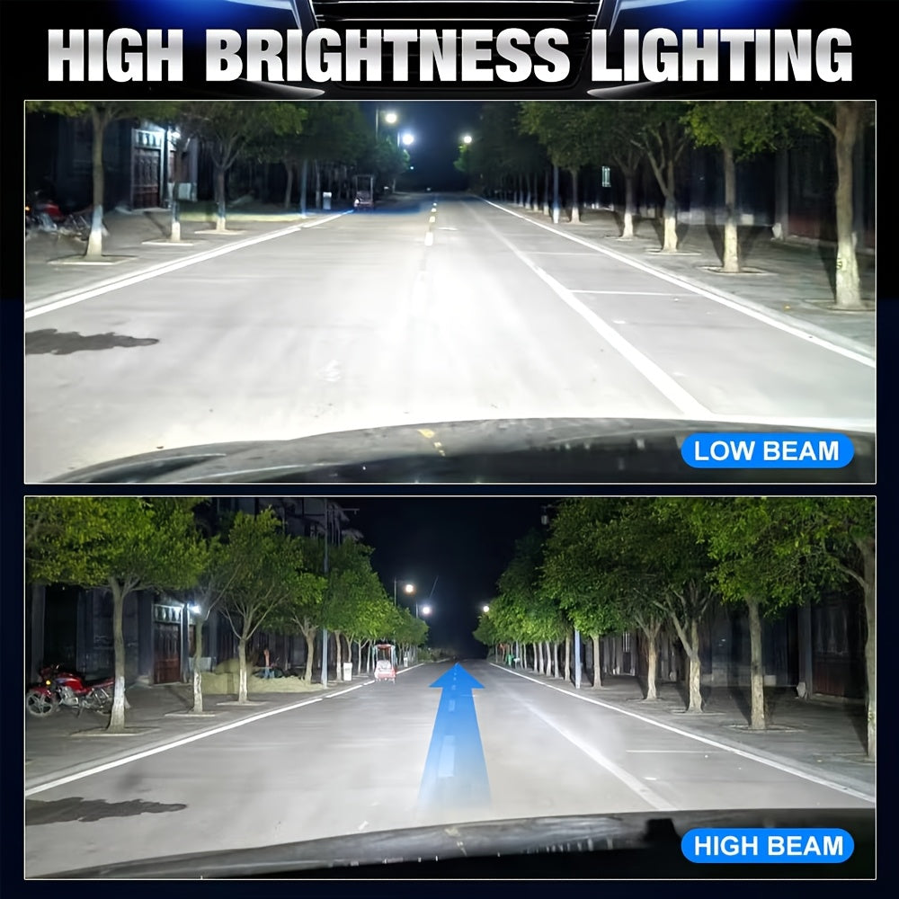 Automotive 2PCS LED Car Lights - H11/H7/H4/H1, 9012/9006/9005 - 40000LM, 250W High/Low Beam, 6500K Cool White Light, Spotlight, High-Performance Bulbs, 200% Brightness Increase, Plug-and-Play, No Battery Needed