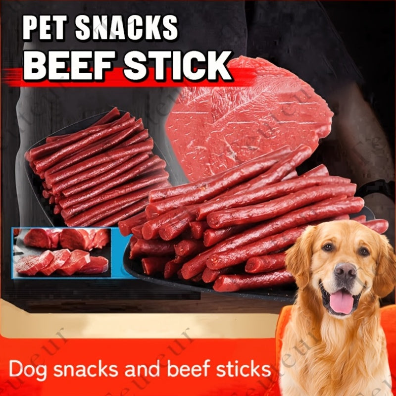 頂級天然牛肉棒狗糧，健康牛肉乾，適合幼犬成犬小型中型大型犬，泰迪金毛獵犬訓練獎勵，磨牙棒，高蛋白無穀物新鮮肉乾，持久耐嚼，適用於所有犬種訓練