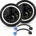 Set of 7-Inch Round LED Headlights (2 Pieces) or Set of 4-Inch Fog Lights (4 Pieces) plus 7-Inch Headlights for F-100, F-250 and F-350 Trucks, as well as Chevy Nova, Camaro and C10 Models