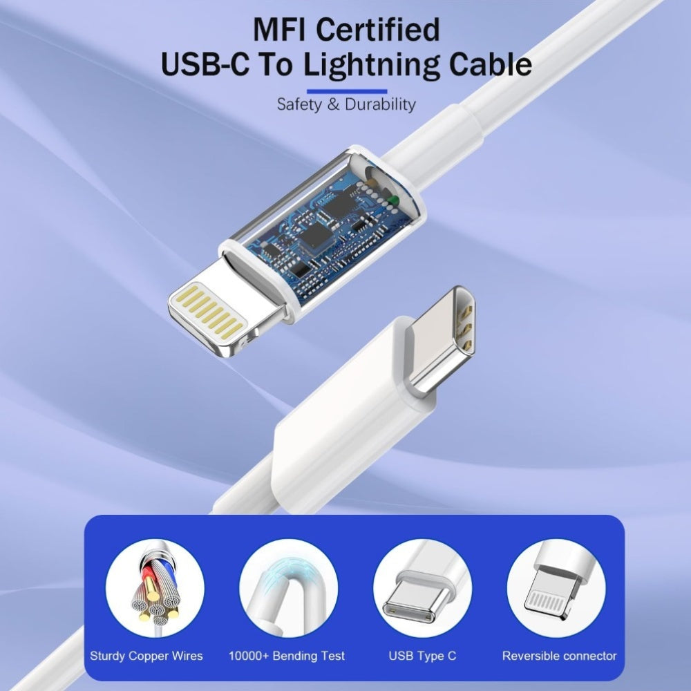 2Pack Fast for iphone Charger | USB C to Lightning Cable Cords and 20W PD USB C Charger Block for Fast Charging, Compatible with for iphone 14 Pro Max/Plus/13/12/11/XS/XR/X/SE