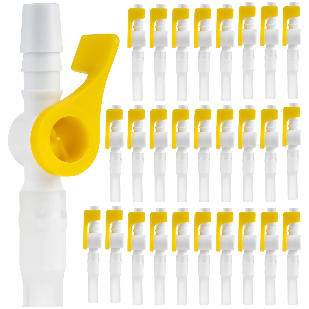 实验室及科研用品2Pcs/5Pcs防漏排尿阀，便于控制流量——配备硅胶延长管，适用于导尿管、腿部/床边尿袋及排尿系统——可在医院、家庭及护理环境中使用
