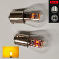 Vehicle LED Headlight Set (2 Pieces), Includes Turn Signal Lights, Brake Lights and Various Bulb Types such as 1156, 1157, BA15S, BAU15S, BA15D and BAY15D. These P21/5W LED High Beams are Compatible with Cars and Trucks