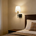 Wall-mounted battery-powered wall light, black rechargeable wall light, with 4000mAh dimmable bulb and remote control, adhesive wall light, 3 color temperatures optional, supports remote and touch control