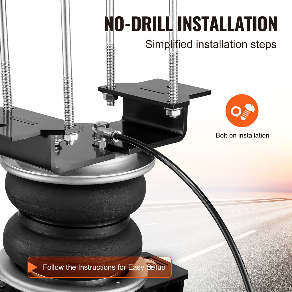 VEVOR Air Bag Suspension Kit, Air Spring Suspension Bag Kit, 5000 Lbs Load Capacity, 5 to 100 PSI
