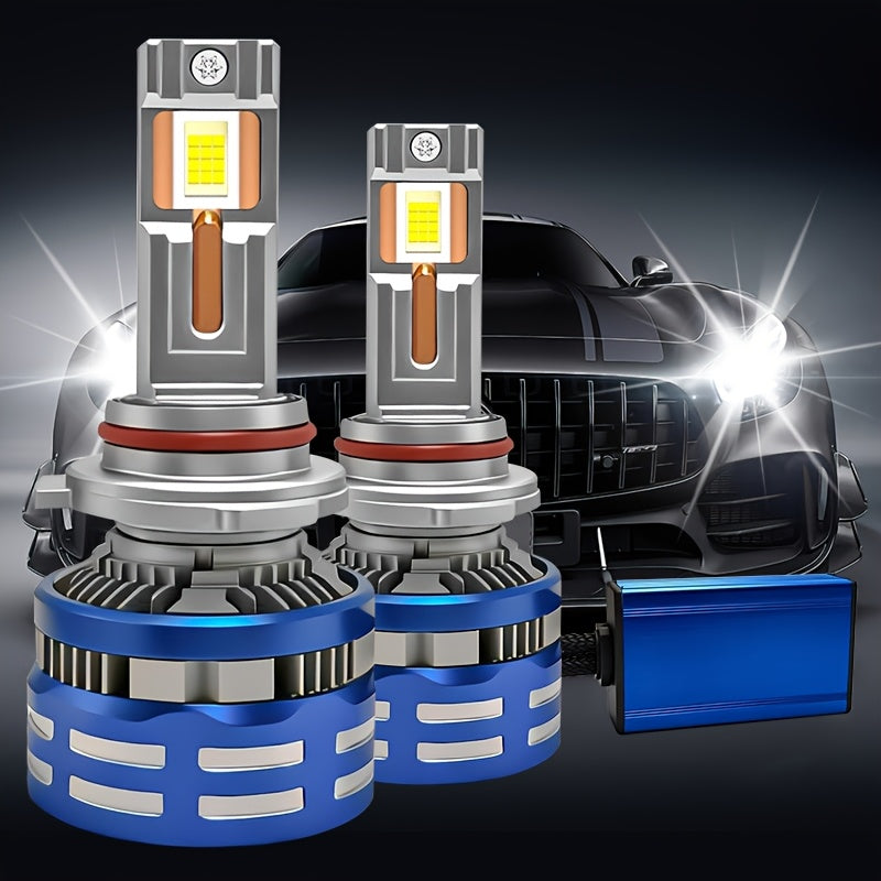 2-Pack H11 Car LED Headlights, H4 LED Headlights, 59400 Lumens, 6500K White Light, Compatible with H4/9003/HB2, 9005/HB3, 9006/HB4, 9012, H11/H9/H8/H7/H18, H1-QY024 Models, CSP Chip, Supports CAN Bus Error-Free Mode