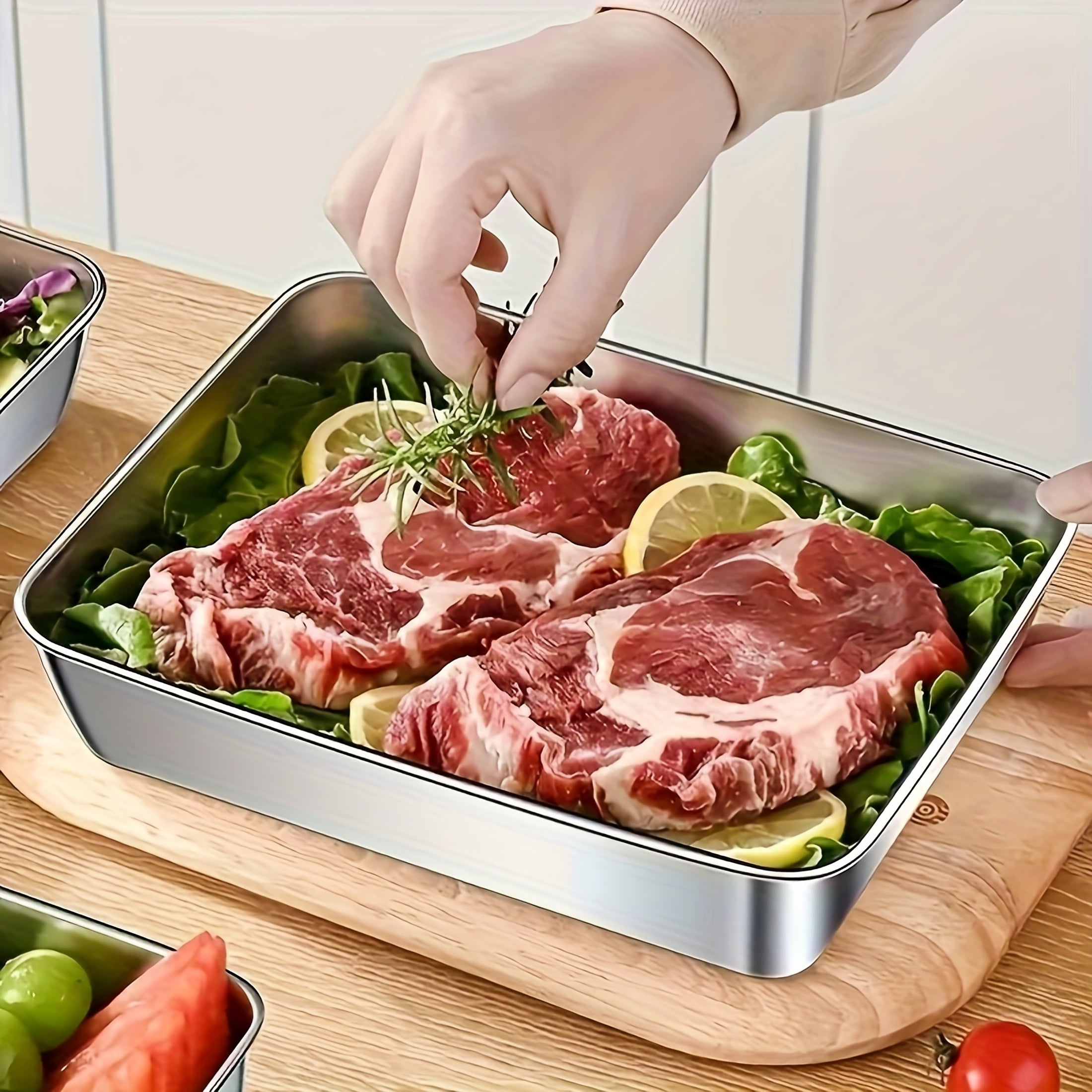 Buy 3 Get 2 Free: 5-Piece Premium Stainless Steel Food Storage Containers – With Lids, Stackable & Easy to Clean – Perfect for Picnics, Meal Prep & Fridge Organization